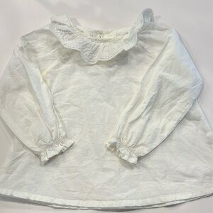 Jamie Kay White Flutter Blouse - Size 2 years